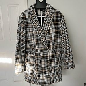 A Day Coat, Large, Plaid Houndstooth